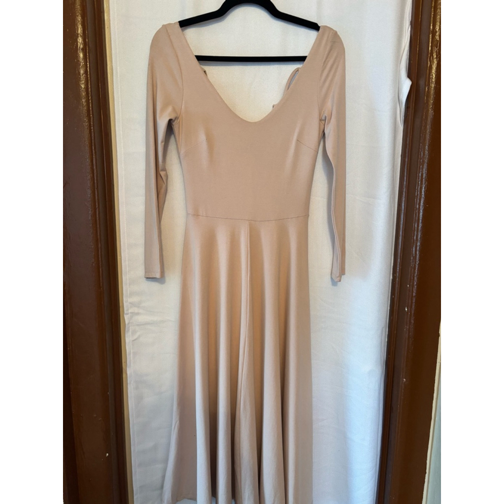 Women's H&M Beige Midi Dress Size M